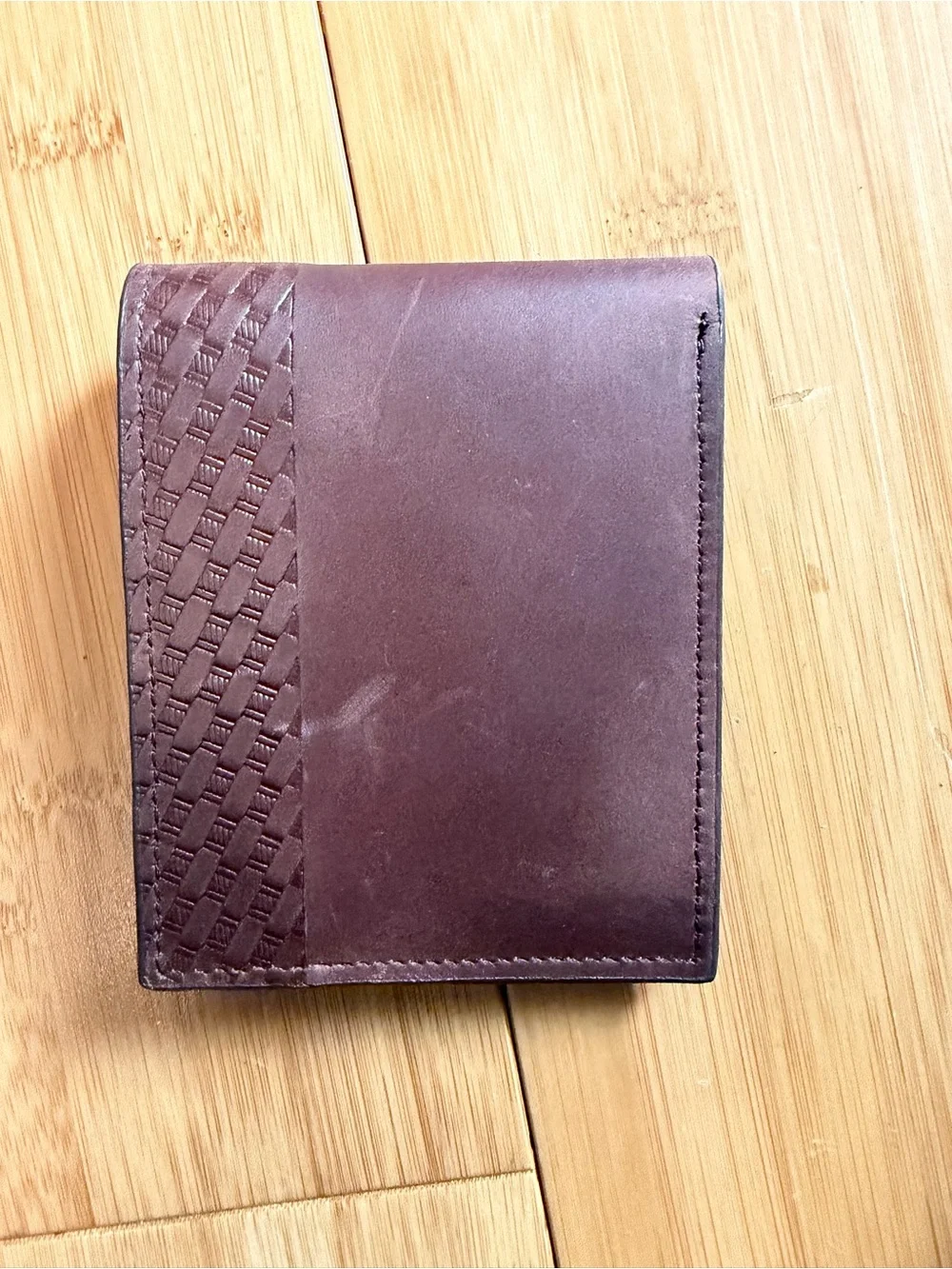 Brown Leather Bi-Fold Wallet for Men